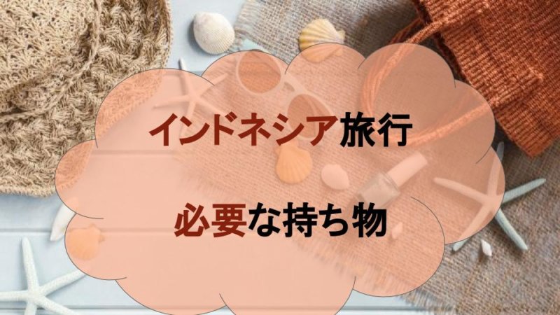 インドネシア旅行で必要な持ち物まとめ 最低限これだけあれば大丈夫！