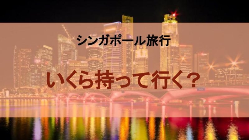 【シンガポール旅行】お小遣いはどれくらいが普通？物価や旅費の相場
