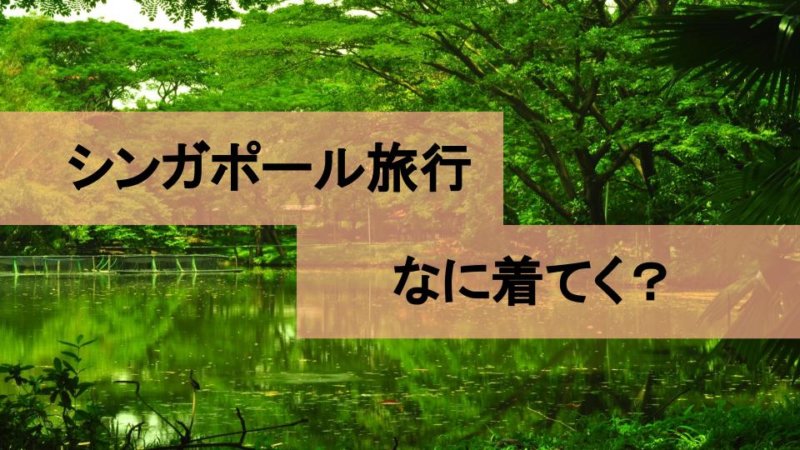 【シンガポール旅行】シーン別で決めるコーデ 現地で慌てないために