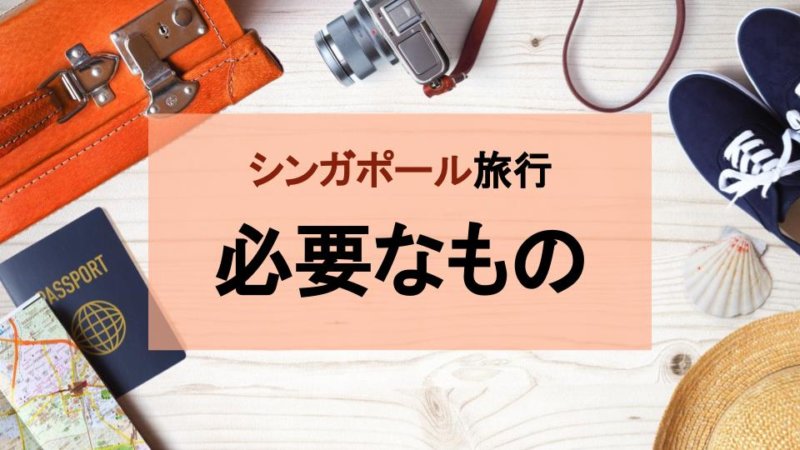 【シンガポール旅行に必要なもの】何が必要？あらかじめ準備しておきたい持ち物まとめ！